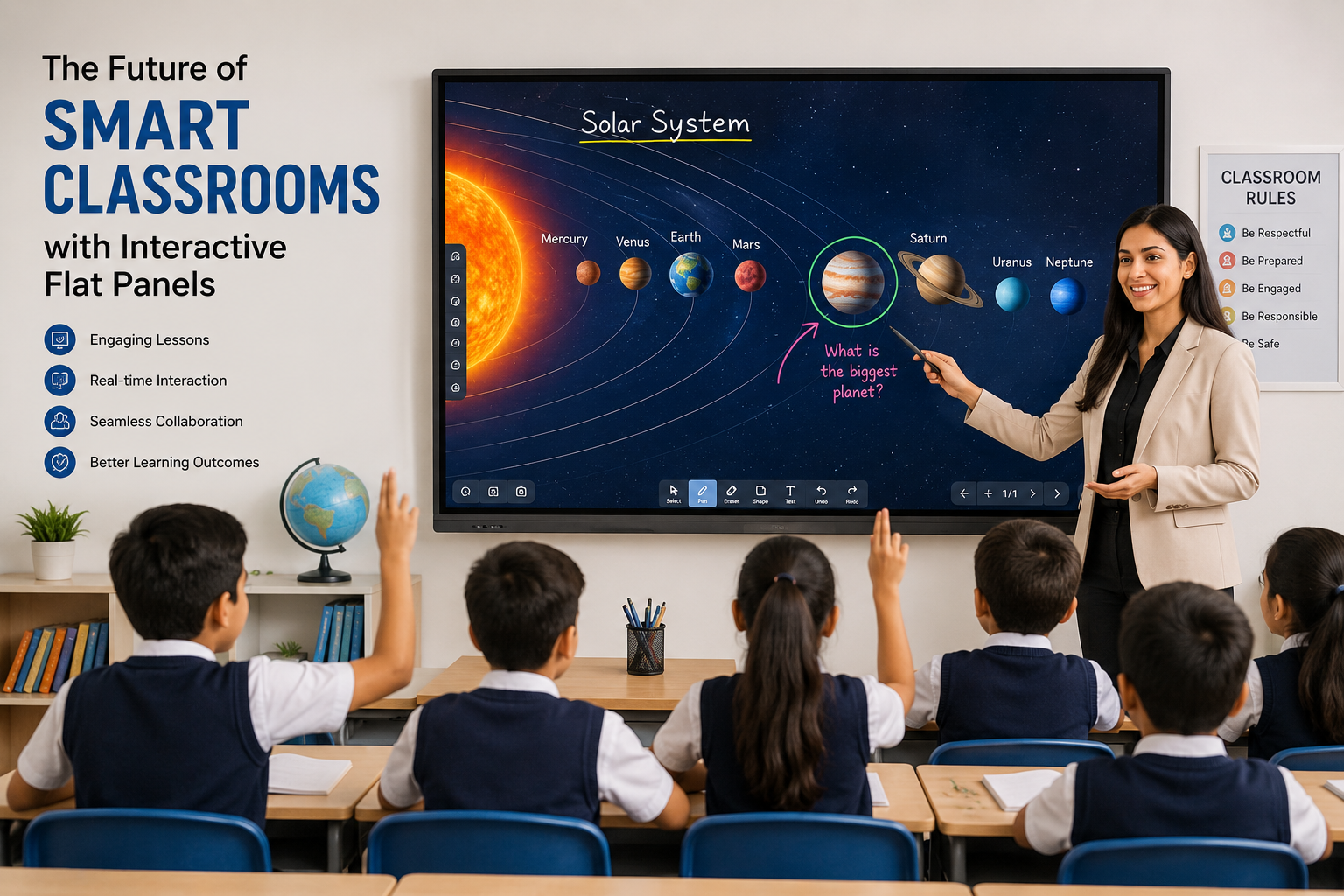 The Future of Smart Classrooms with Interactive Flat Panels